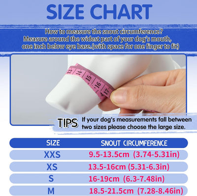 Dog Muzzle, Small Soft No Barking Dog Muzzle for Puppy Dogs,Short Snout Adjustable Mesh Muzzle for Chihuahua Yorkshire Terrier Grooming Vet Visits, Prevent Biting Chewing Fighting (Size:XXS)