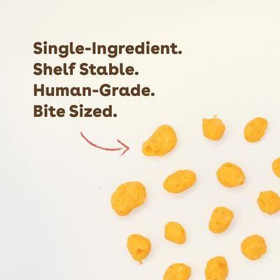 Pupford Freeze Dried Training Treats for Dogs & Puppies, 225+ Single Ingredient Bites (Cheddar, 3 oz)