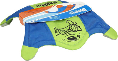 Chuckit! Flying Squirrel Fetch Dog Toy - Water Floating Flyer - Soft and Durable Polyester Canvas Construction - For Large Dogs - Size Large - 11-inch Diameter - Pack of 1 - Orange and Blue