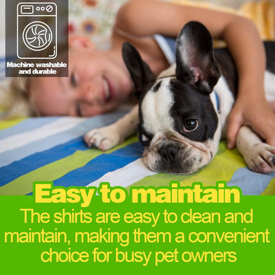 Paiaite 6-Piece Striped Shirt Set: Sleeveless Cotton Puppy Dog Shirts, Breathable Pet Apparel Tank Tops, Colorful Sweatshirts for Small & Medium Dogs (XS)