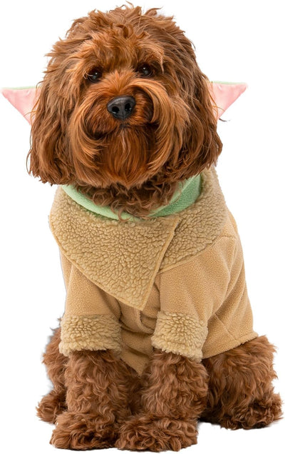 STAR WARS Grogu Pet Hoodie - Hooded Pet Shirt with Sleeves and Ears (Medium)
