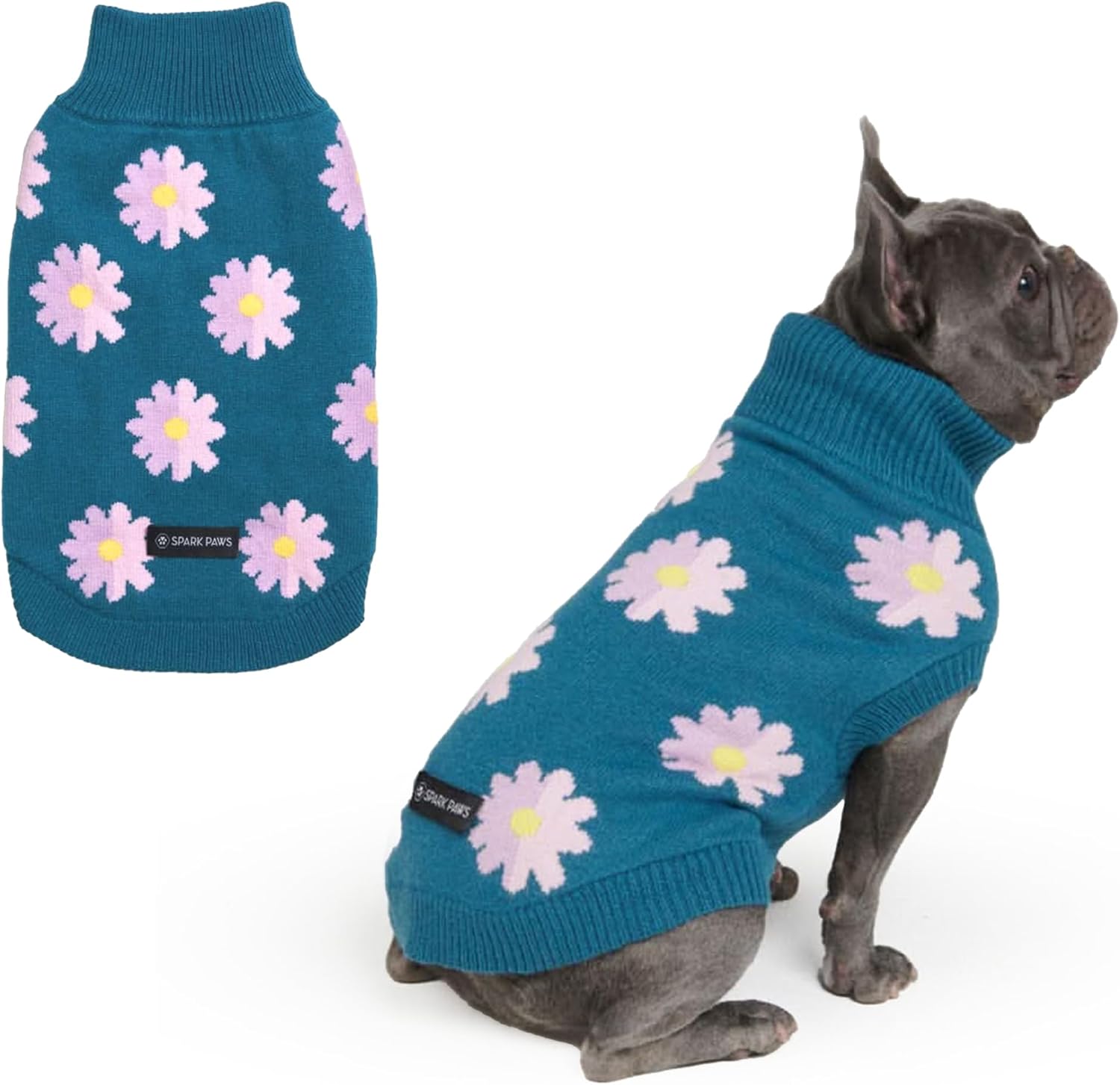 Spark Paws Christmas Dog Sweater – Ultra Soft Holiday Knit Sweater for Small, Medium & Large Dogs, Cute Pet Sweater for French Bulldogs & Big Dogs, Easy Potty V Cut Design Jacket - (Polar Bear, 3XL)