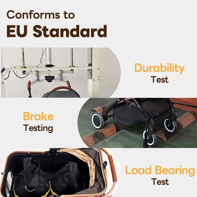 Dog Stroller for Medium Dogs with Detachable Carrier, 4 in 1 One-Touch Foldable Dog Stroller for Small Dogs up to 50 Lbs, Cat Strollers for 2 Cats