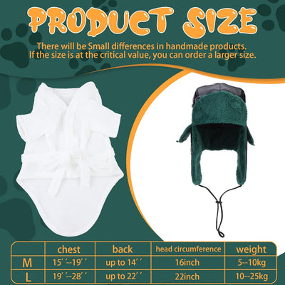 2 Pcs Christmas Cousin Dog Costume Bathrobe with Hat Super Absorbent Quick Drying Towel Wrap Dog Pajama Cozy Drying Coat for After Bath Suitable for Dogs Weighing (M)
