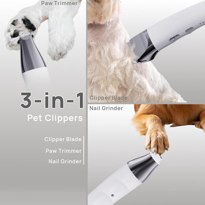 Cortapelos profesionales inalámbricos para perros – Cortadora de pelo de mascotas silenciosa para mascotas ansiosas, abrigos gruesos y perros pequeños | Kit de aseo para mascotas con 4 peines y