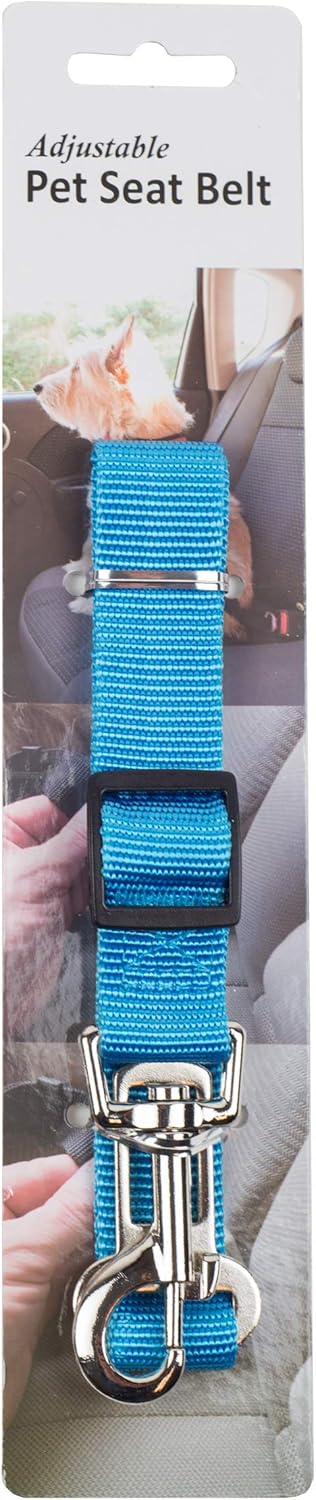 Furhaven Adjustable Pet Seat Belt for Cars & Standard Vehicles - Lagoon Blue, One Size