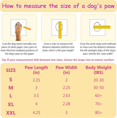Dog Shoes for Hot Pavement Non-Slip Waterproof Dog Shoes for Medium Dogs Large Size Dogs Easy ON & Off Adjustable Easy-Clean for Beach Outdoor (Rose Pink, Size L: (3.5x2.63’’)(L*W))