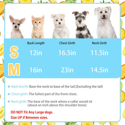 PUPTECK Dog Shirt, Cute Puppy Cat Polo T-Shirt, Soft Summer Pet Clothes Boy Girl Outfit for Small Medium Sized Dogs, Hawaiian Costume Blue M