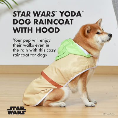 Star Wars Yoda Raincoat for Pets - X-Small Dog Size with Leash Attachment Slit