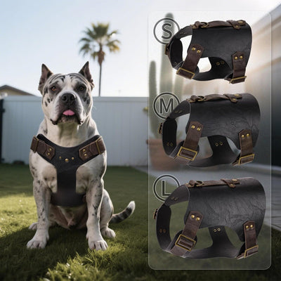 HiiFeuer Medieval Faux Leather Dog Armor Clothe Adjustable Funny Dog Vest Costume for Cosplay- Fits Most Dogs Ropa para Perro (Black L)