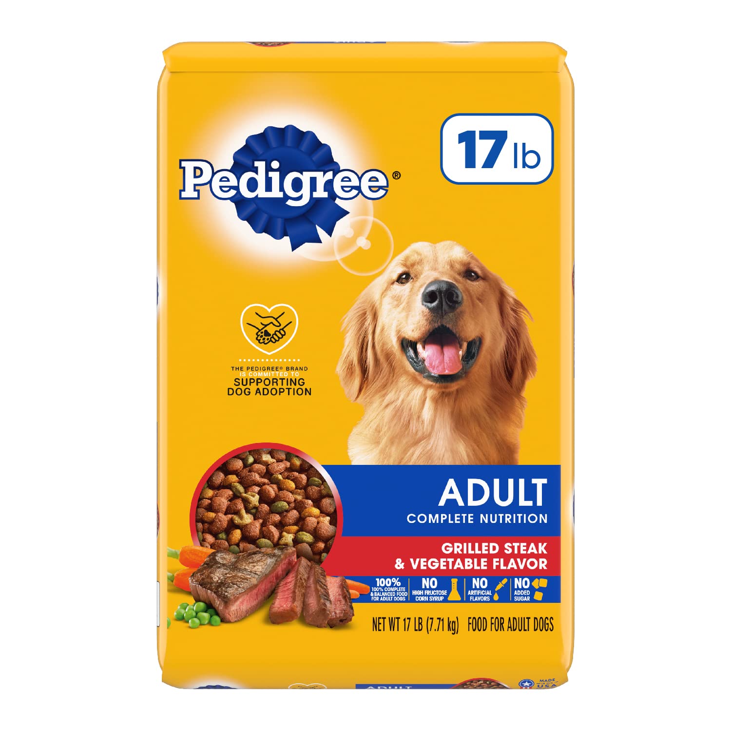 Pedigree Complete Nutrition Adult Dry Dog Food, Roasted Chicken & Vegetable Flavor,18 lb. Bag