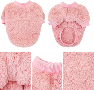Dog Sweater Heart Puppy Clothes Christmas Sweater for Small Medium Dogs Girls Boys