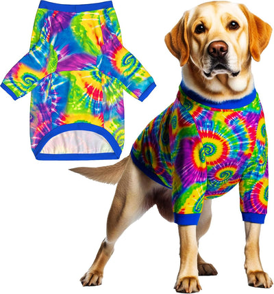 Dog Shirt for Large Dogs Tie Dye Graphic Pajamas for Medium Large Dogs XL, Tie Dye