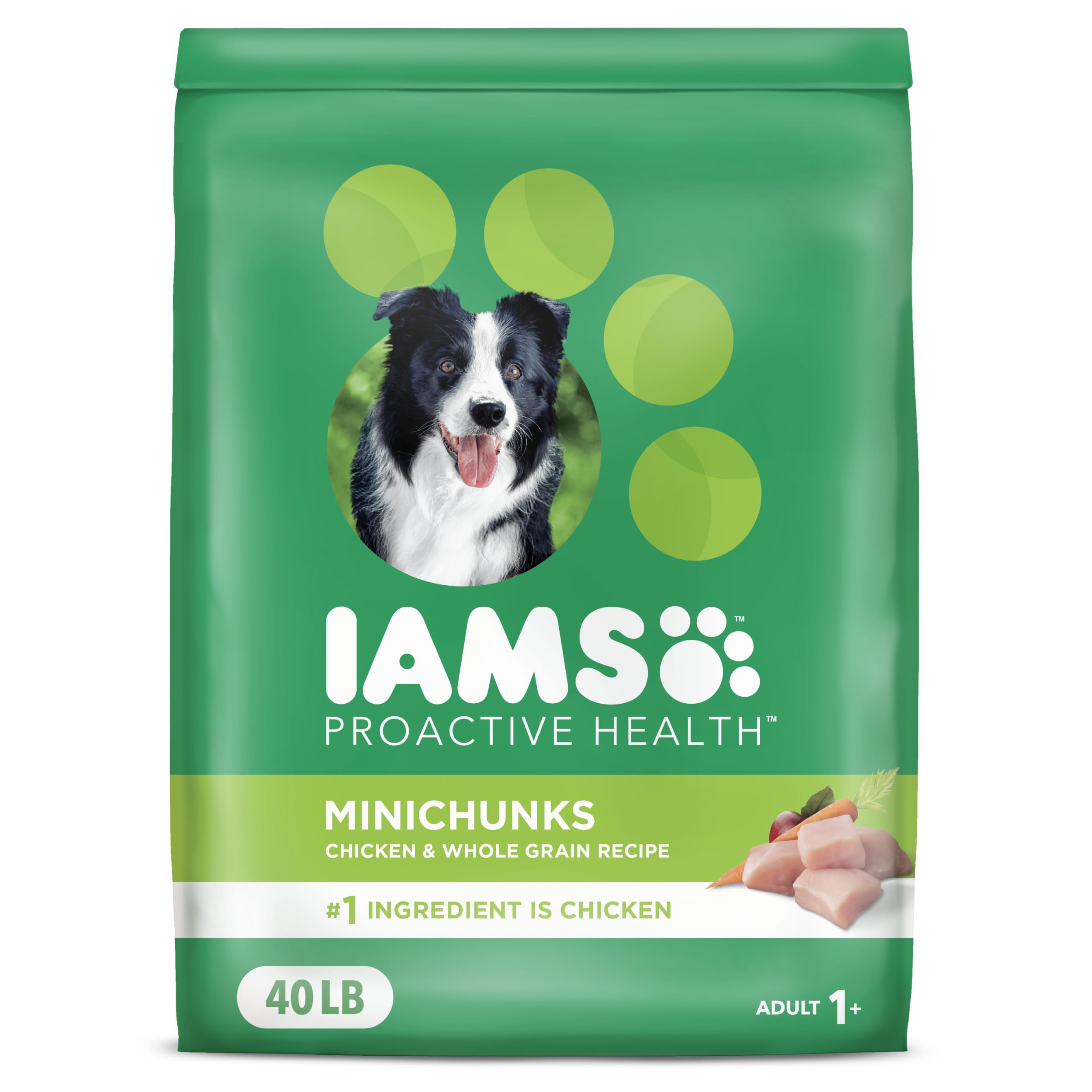 IAMS Proactive Health Minichunks Adult Dry Dog Food with Real Chicken and Whole Grains, 7 lb. Bag