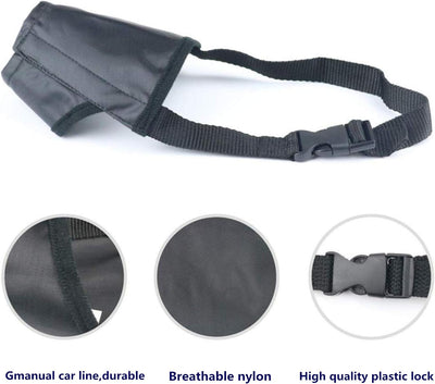Dog Muzzles Suit - 7PCS Dog Muzzles Adjustable Quick Fit pet Muzzle Prevent from Biting Barking and Chewing for Small Medium Large Dogs,Black