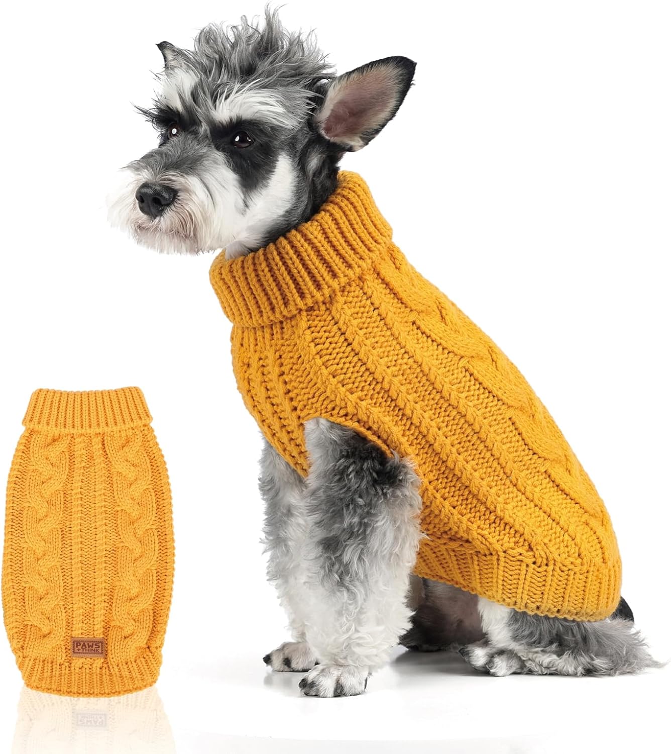 FOFOS Dog Sweater for Small Dogs Warm Winter Puppy Sweater Soft Pullover Dog Clothes for Cold Weather (Green, S)