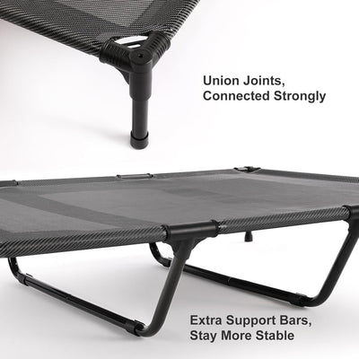 petizer 48" Elevated Dog Bed for Extra Large Dogs, Outdoor Dog Cot Bed Waterproof, Raised Cooling Pet Bed, Washable Breathable XXL Dog Bed with Supporting Bars - Up to 200 LBs, Indestructible, X-Large