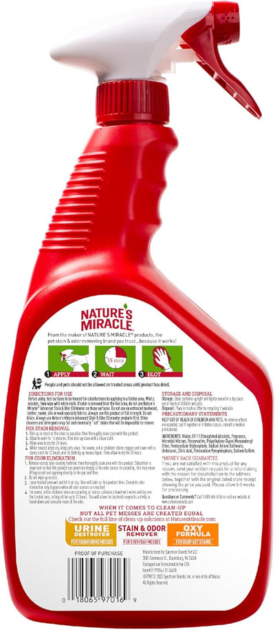 Eliminador de olores y manchas avanzado de Nature's Miracle, Blanco