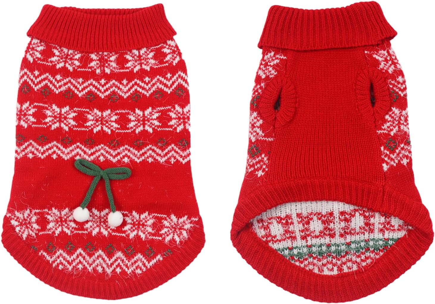 Dog Sweaters Pet Christmas Knitted Sweater Gingerbread Girl Jumper Coat for Puppy Sweaters Warm Outfit for Dog Cat (M)
