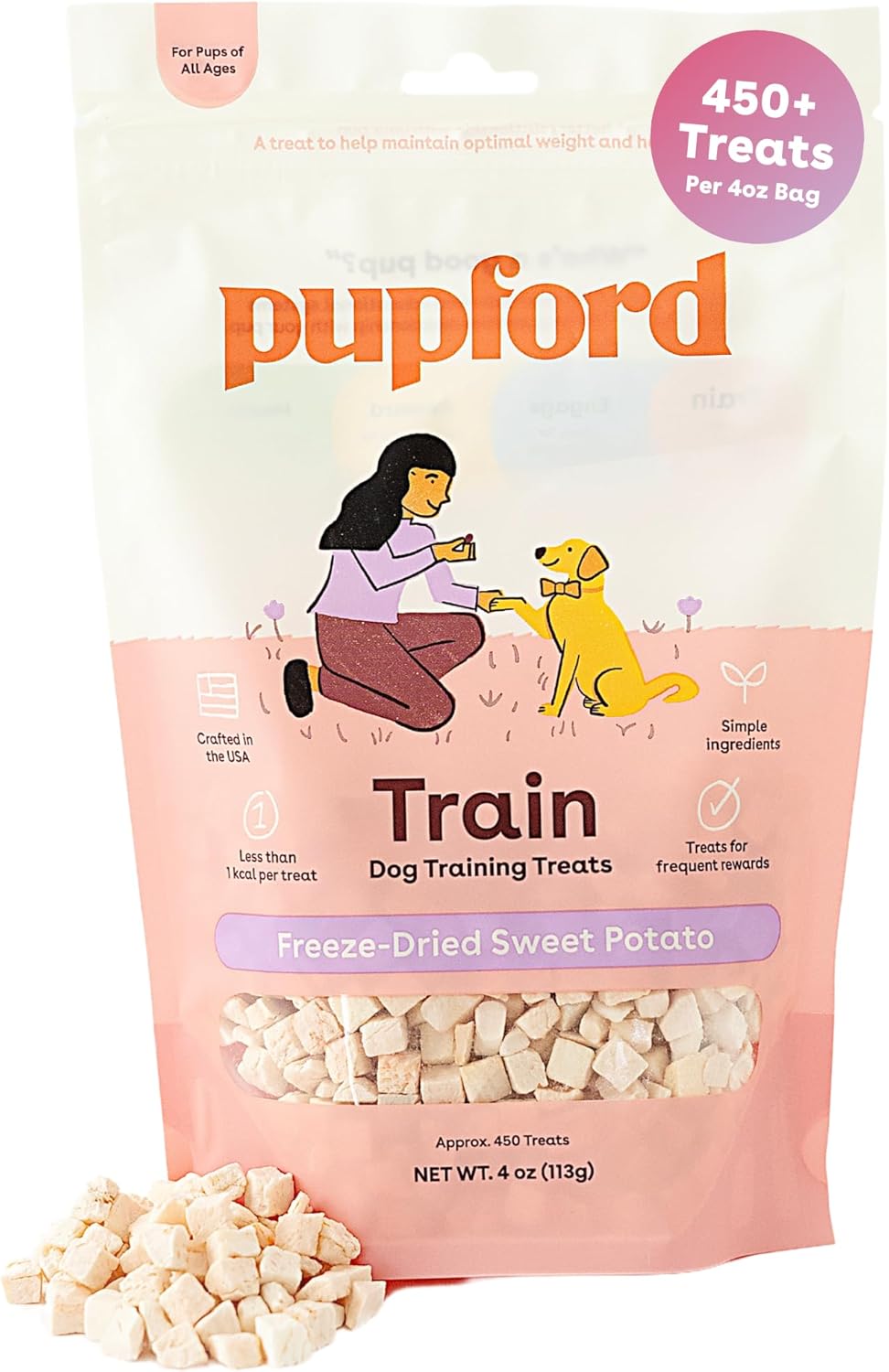 Pupford Freeze Dried Training Treats for Dogs & Puppies, 475+ Three Ingredient Bites (Beef Liver, 4 oz)