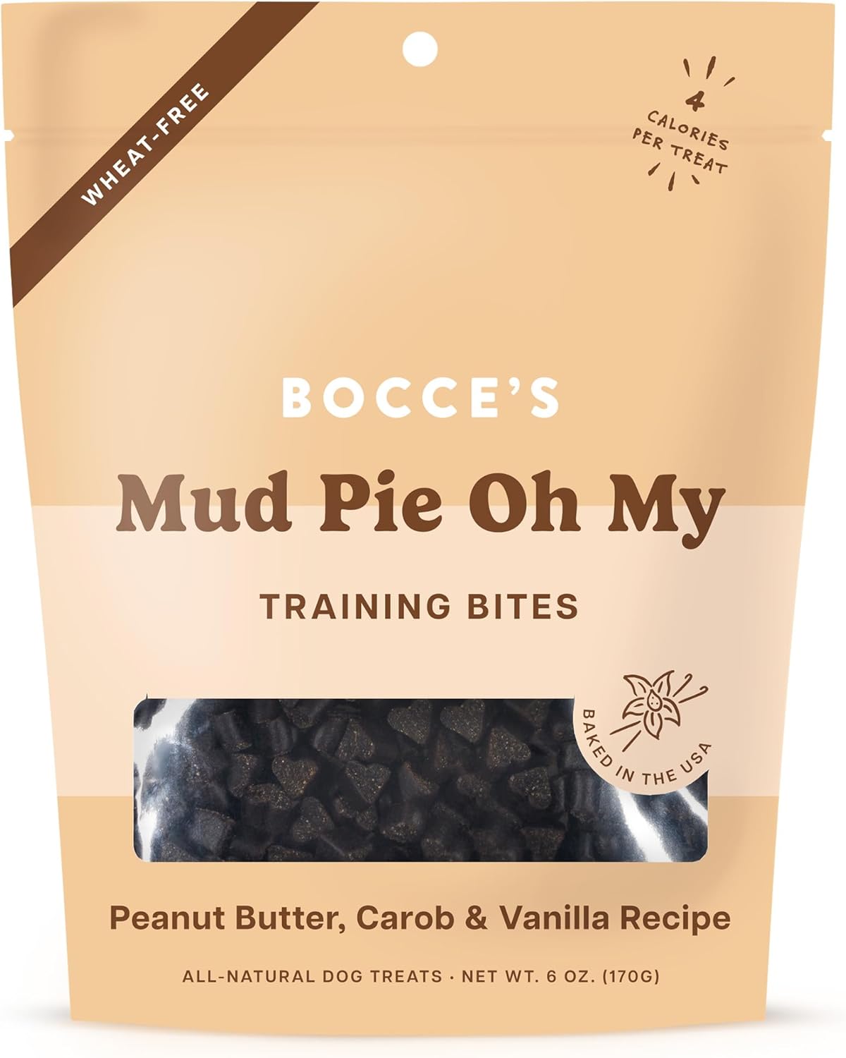Bocce's Bakery Quack, Quack, Quack Training Treats for Dogs, Wheat-Free Dog Treats, Made with Real Ingredients, Baked in The USA, All-Natural & Low Calorie Training Bites, Duck & Blueberry, 6 oz
