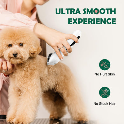 SUPRENT Dog Clippers for Grooming with Guards - Low Noise Cordless Dog Grooming Clippers - Adjustable, Rechargeable Dog Hair Trimmers - Pet Grooming Kit for Small Dogs