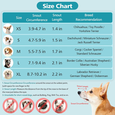 Coppthinktu Dog Muzzle for Small Medium Large Dog, Soft Mesh Muzzle for Dog Adjustable Dog Muzzles to Prevent Biting Dog Mouth Guard, Dog Muzzle for Barking Dog Mouth Cover Allow Panting Drinking