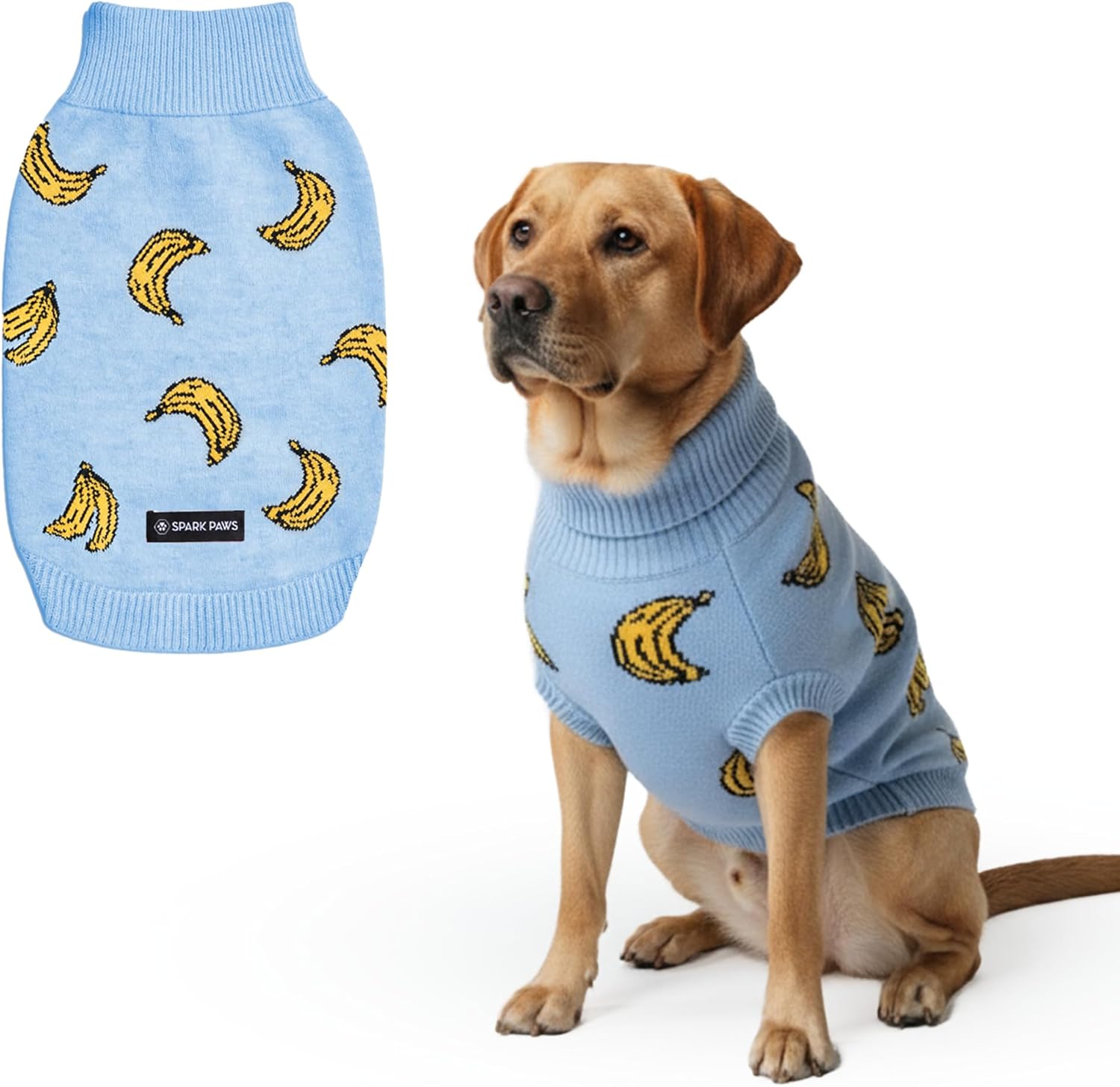 Spark Paws Christmas Dog Sweater – Ultra Soft Holiday Knit Sweater for Small, Medium & Large Dogs, Cute Pet Sweater for French Bulldogs & Big Dogs, Easy Potty V Cut Design Jacket - (Polar Bear, 3XL)