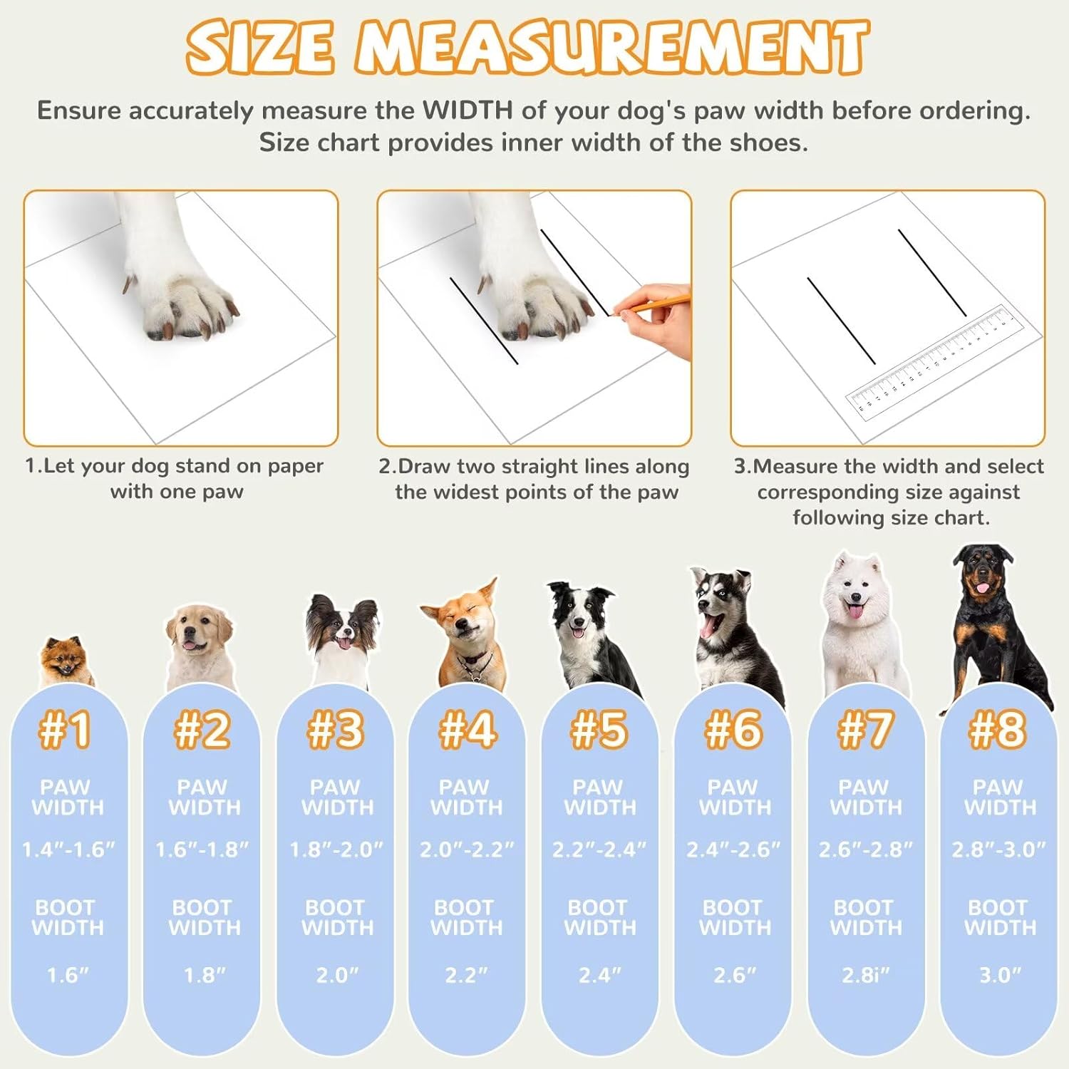 Dog Shoes for Hot Pavement,Dog Boots & Paw Protectors for Large Medium Size Dogs to Prevent Licking,Dog Booties with Reflective for Outdoor,Hiking,Hardwood Floors,Winter Snow(Black Orange,Size3)
