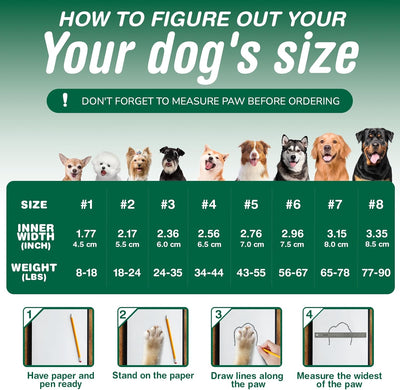 Dog Shoes for Large Dogs, Waterproof Dog Boots for Winter Snow, Summer Hot Pavement, Dog Booties & Paw Protectors Size 6