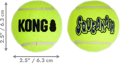 KONG Air Dog Squeakair Dog Toy Tennis Balls, Medium, (Pack of 3)