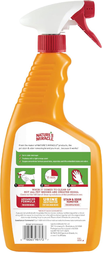 Nature's Miracle Just for Cats Oxy removedor de manchas y olores, 24 onzas líquidas