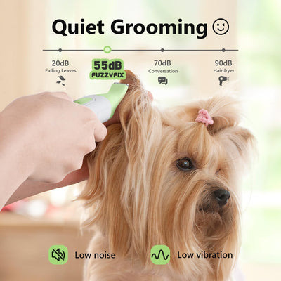 Dog Grooming Kit, 4 in 1 Pet Clippers for Grooming Supplies, Cordless Dog Paw Trimmer Nail Grinder, Professional Long Hair Shaver for Matted Hair Cat Small Dogs Thick Coats