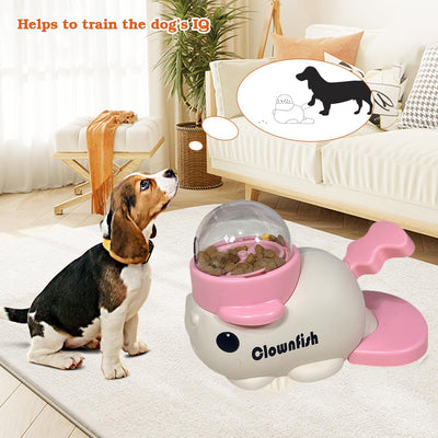Pet Cats and Dogs Interactive Treat Dispenser Toy, Food Puzzle Slow Feeder Animal Toys, Suitable for Releasing Energy, Training Animals, and improving Intelligence (Pink)