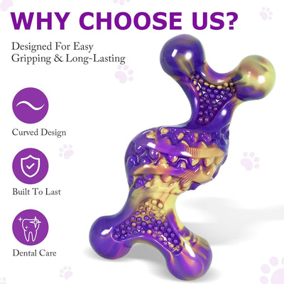 Dog Toys for Aggressive Chewers: 2 Pack Tough Toy for Medium & Large Dogs Weighing 20-70 lbs, Indestructible Bacon Flavored Nylon Chew Bone, Keeps Them Busy