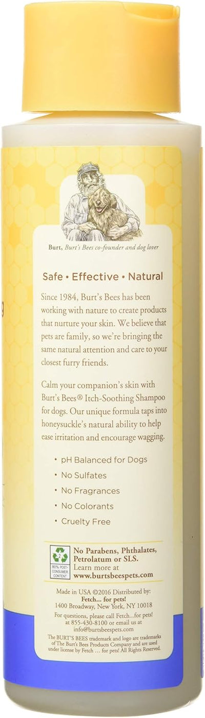 Burt's Bees for Pets Itch Soothing Shampoo with Honeysuckle, 95% Natural Origin Formulas, Dog Shampoo for Itchy Dogs, Dog Shampoo Itchy Skin Relief, 16 oz