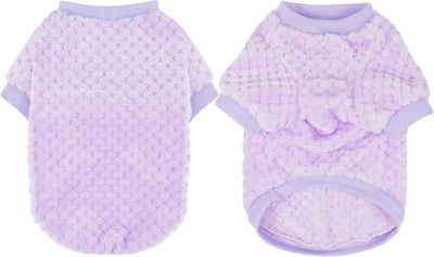 Fuzzy Pineapple Grid Dog Sweater - Ultra Soft & Warm Winter Pet Apparel, Fluffy Textured Knit for Small, Medium Dogs and Cats, Cozy Pullover Dog Coat for Cold Weather.Purple M