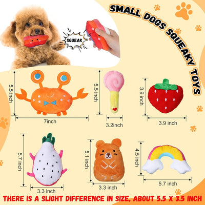 Hungdao 80 Pcs Dog Squeaky Toys Bulk for Small Puppy Dog Stuffed Plush Chew Toys Small Medium Dogs PET Toys with Squeakers for Puppies Teething (Novel Style)