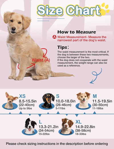 Dono Female Dog Diapers – Disposable Stretchy Waist Full Wraps for Dogs in Heat, 360° Leak-Proof and Super Absorbent – Available in 10-60 PCS for Small, Medium, and Large Dogs