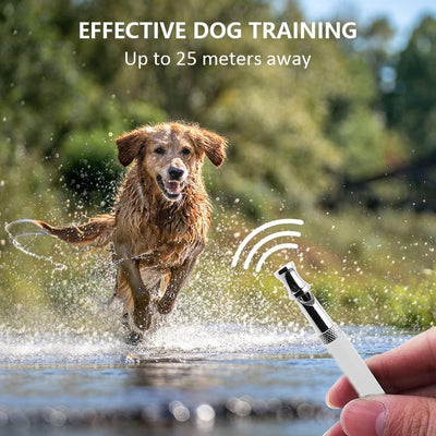 2 Pack Dog Whistle, Dog Whistle to Stop Barking Neighbors Dog, Adjustable Ultrasonic Silent Dog Whistle, Professional Recall Dog Training Whistles with Lanyard (Black+White)