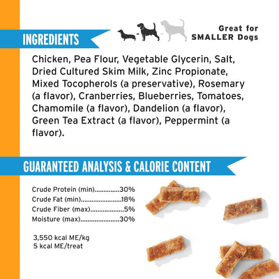 Pet Botanics 12 oz. Pouch Training Rewards Jerky Bites, Chicken Recipe, with 225 Treats Per Bag, The Choice of Top Trainers