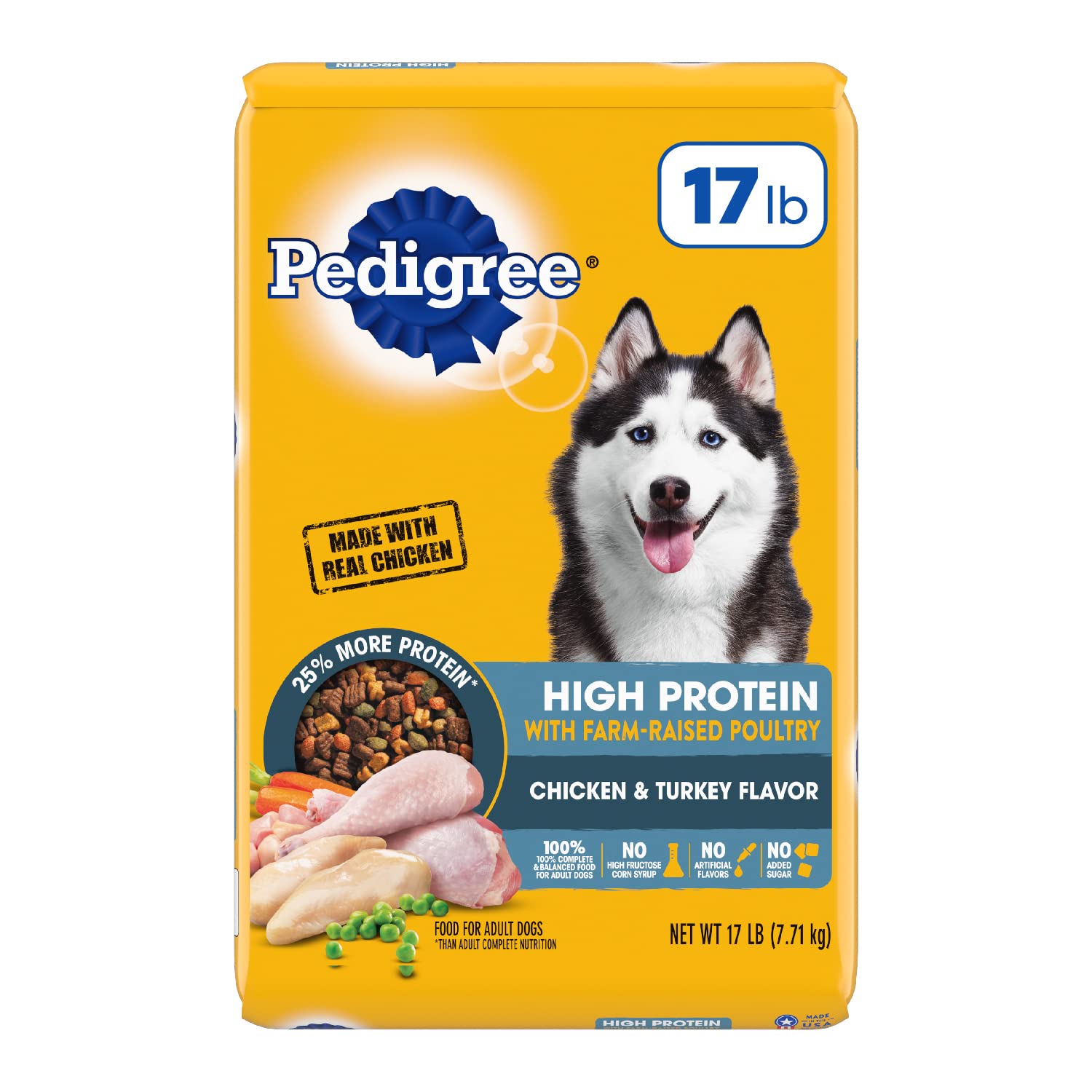 Pedigree Complete Nutrition Adult Dry Dog Food, Roasted Chicken & Vegetable Flavor,18 lb. Bag