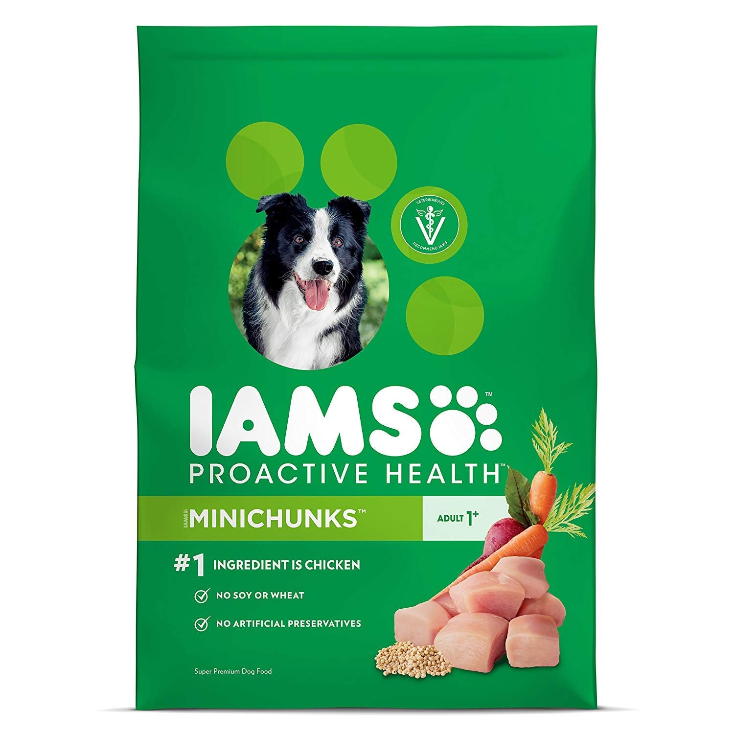 IAMS Proactive Health Minichunks Adult Dry Dog Food with Real Chicken and Whole Grains, 7 lb. Bag