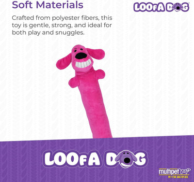 Multipet's Original Loofa Jumbo Dog Toy in Assorted Colors, 24-Inch