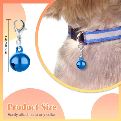 10PCS Dog Cat Bell for Collar with Loud Crisp Sound - Small Pet Collar Bells Made of Sturdy Metal - Pet Bell Gifts Dog Cat Collar Charms in Random Color - Jingle Bell for Christmas Decoration