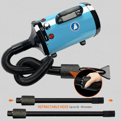 Dog Dryer,High Velocity Professional Dog Grooming Dryer,Adjustable Temperature and Speed with 4 Different Nozzles