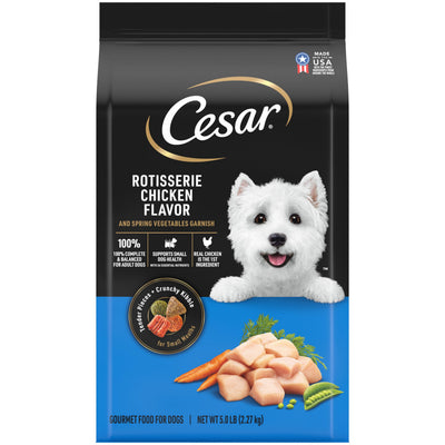 Cesar Small Breed Dry Dog Food Filet Mignon Flavor and Spring Vegetables Garnish, 12 lb. Bag