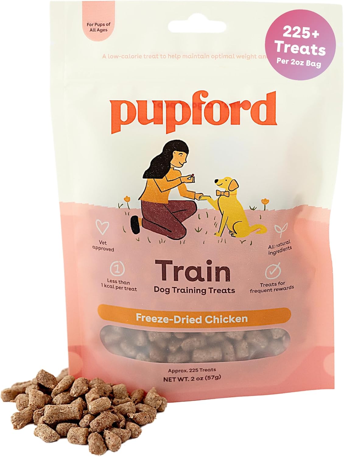 Pupford Freeze Dried Training Treats for Dogs & Puppies, 475+ Three Ingredient Bites (Beef Liver, 4 oz)
