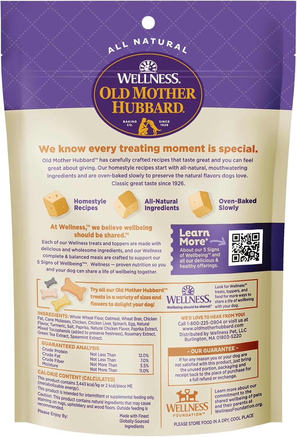 Old Mother Hubbard Wellness Training Bitz Assorted Mix Dog Biscuits, Natural, Training Treats, Three Flavors, Small Size, (8 Ounce Bag)