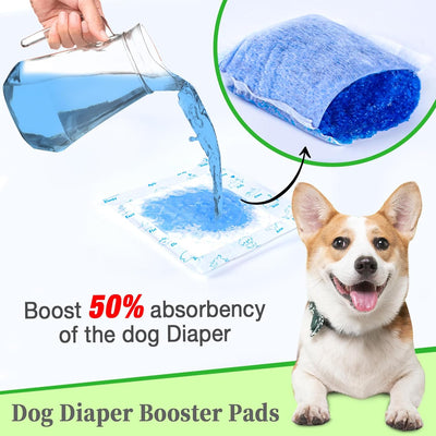 Dog Diaper Liners Booster Pads, 100ct Disposable Dog Diapers Inserts Male Female for Washable Doggie Belly Bands Wraps Covers Period Panties(Regular)